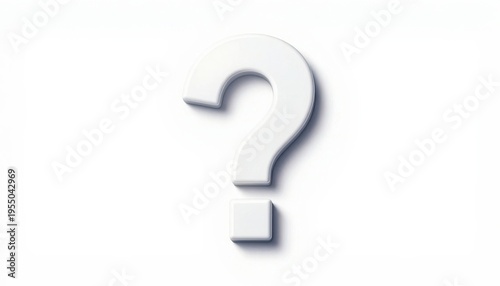 Obraz na płótnie 3D question mark icon on plain background for problem solving and decision making concepts