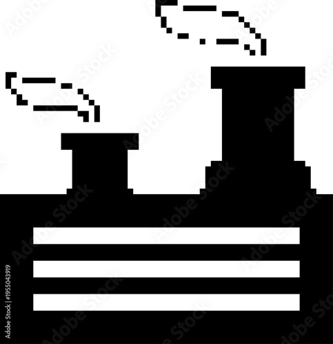 Pixel gas icon. Vector illustration isolated on white background.