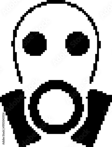 Pixel gas icon. Vector illustration isolated on white background.