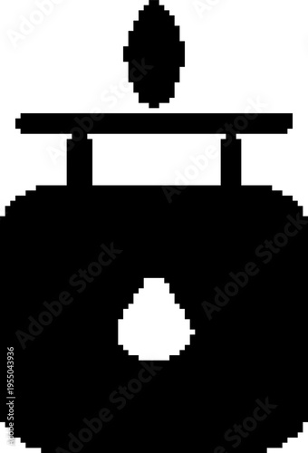 Pixel gas icon. Vector illustration isolated on white background.