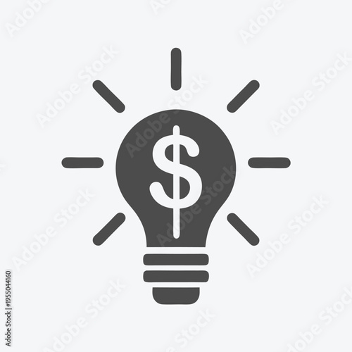 A lightbulb featuring the dollar symbol emits lines of light showcasing financial insight
