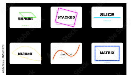 Set of 6 data visualization icons vector
