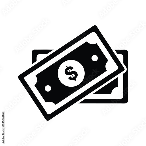 Grey stack of money with dollar symbol gives sense of monetary abundance