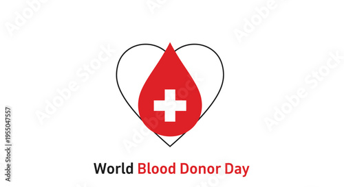 World Blood Donor Day Logo Design.