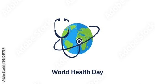 World Health Day Medical Earth Globe.