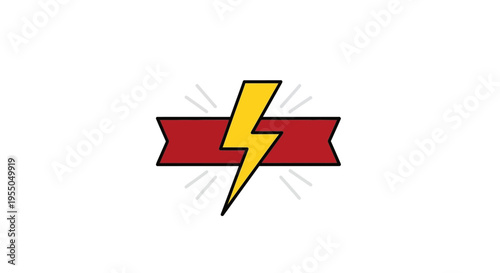 Lightning Bolt Icon Symbol Graphic.