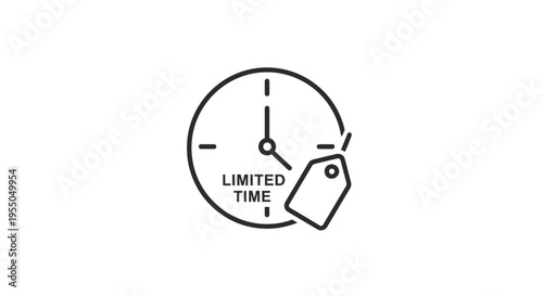 Limited Time Clock Icon Alarm.