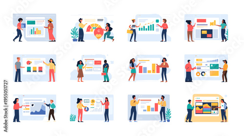 A minimalist illustration of a man reviewing a checklist.  Ideal for concepts like task management, organization, planning, or productivity in a moder