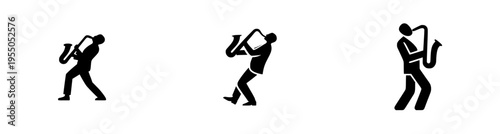 Elegant Melodies: A Silhouette of a Saxophonist in Motion