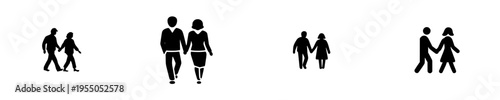 Elderly Couple's Silhouette Walk