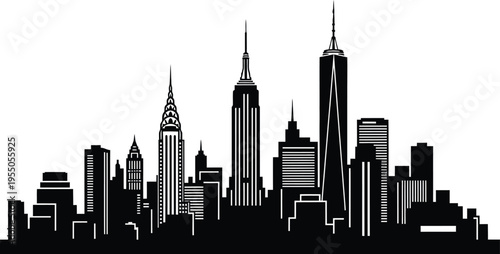 Met gala new york city skyline silhouette