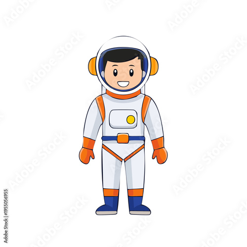 An astronaut in a spacesuit smiling confidently, ready to explore the unknown
