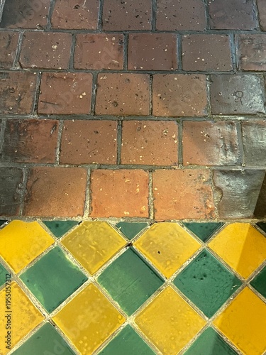 A meeting of two different floor types