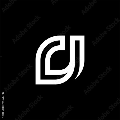 A futuristic logo merging a lowercase d with a sharp, minimalist geometric leaf silhouette.