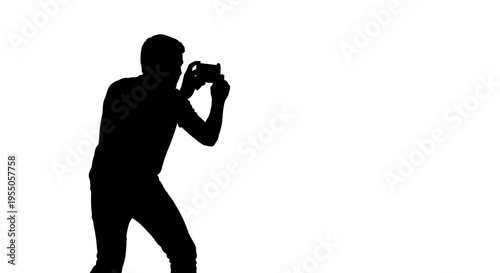 Silhouette of a Photographer Taking Pictures
