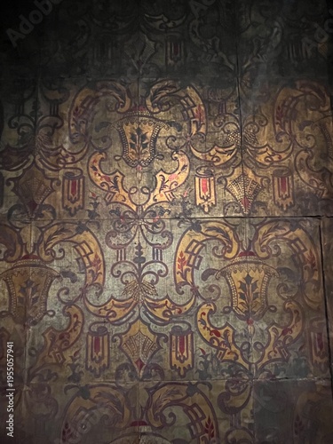 Old wallpaper on a wall