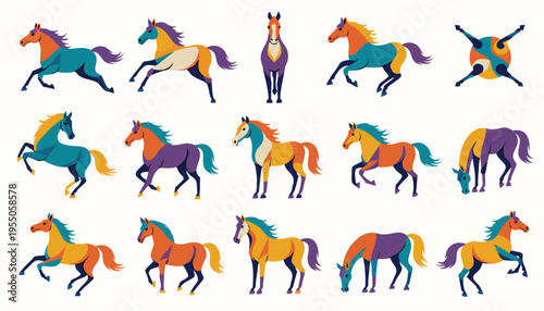 A simple vector set of fire flames in silhouette style with artistic and symbolic design elements