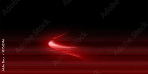 Bright red abstract background with glowing orange fire lines and a dark energy wave illustration featuring hot red sun sparks and a burning light explosion