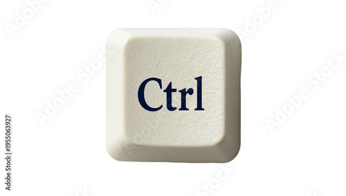 Foto Isolated computer Ctrl key for control function, essential hardware for technolo