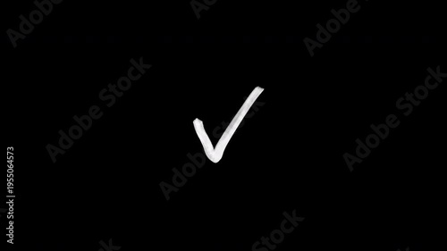 Hand drawn white check mark