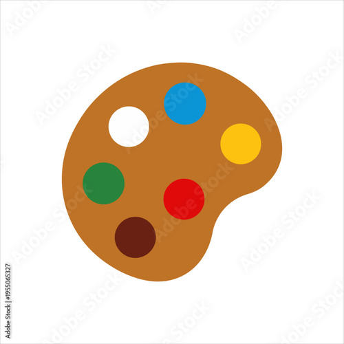 Artist Palette Paint Vector Flat Minimal Icon Design