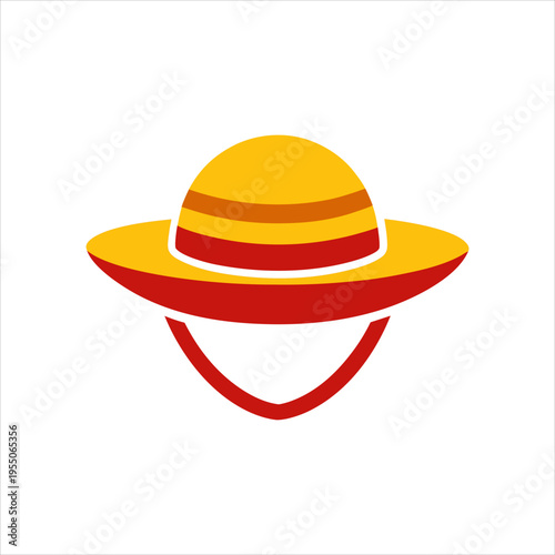 Farmer Hat Agriculture Vector Flat Minimal Icon Design