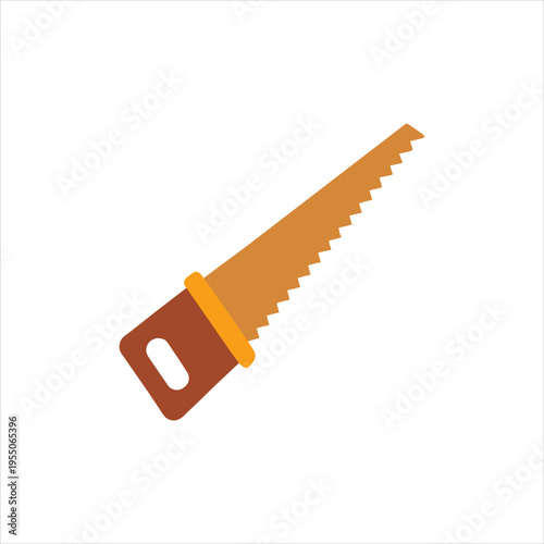 Hand Saw Tool Vector Flat Minimal Icon Design