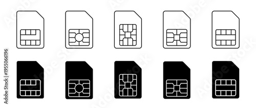 Mobile sim card. Sim cards of mobile phones. Communication, network, storage, technology.