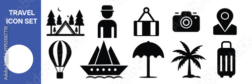 Travel icon set