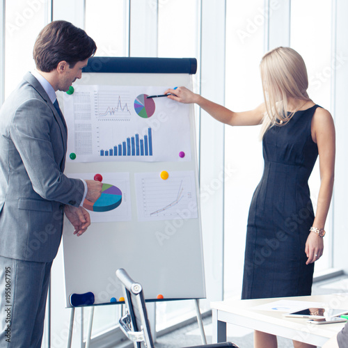 Business people meeting in office desk board