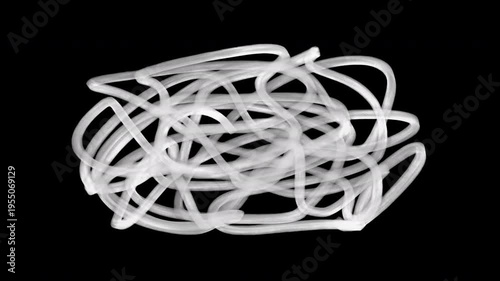 Hand drawn white random scribble