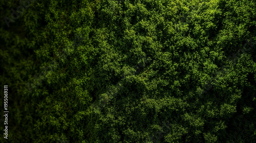 Dense green forest covering rolling hills, natural eco landscape texture symbolizing sustainability