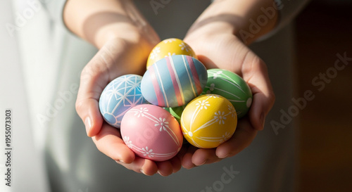 Hands Holding Easter Eggs