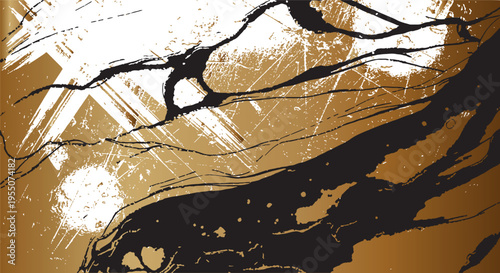 Brown and black abstract grunge texture with white highlights and scratches