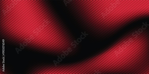 Red 3D tiled pattern background with micro diamond grid. Black gradient wave across composition, modern digital style
