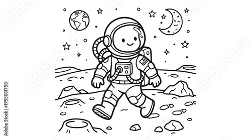 Astronaut in Space Suit Smiling.