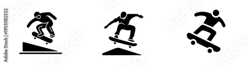 Elegant Silhouette of Skateboarder in Motion