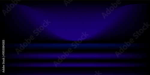 Abstract gradient podium background. blue empty 3d studio backdrop. Clean scene for product presentation mockup template. Vector illustration.