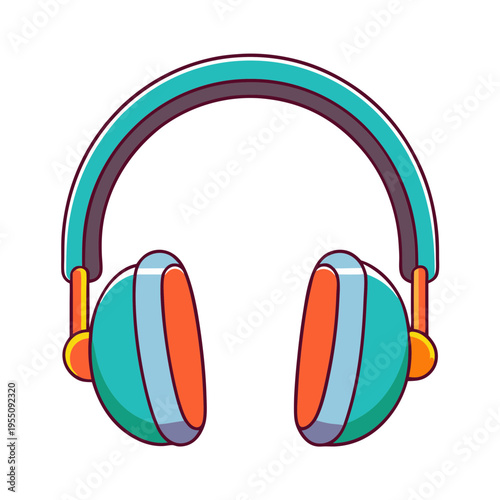 Download stylish wireless headphones vector illustration for music lovers and audio enthusiasts today