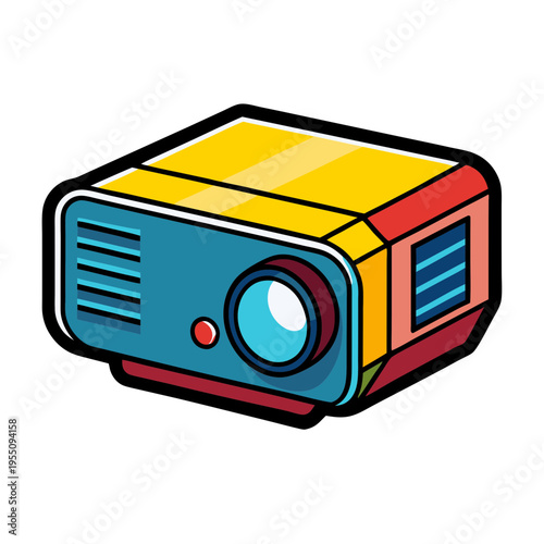 Colorful cartoon projector image for home theater projector and digital projector entertainment system use