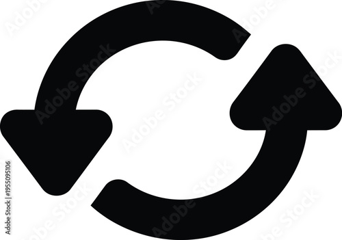 Arrow icon commonly used to represent exchange, transfer, or flow direction. 