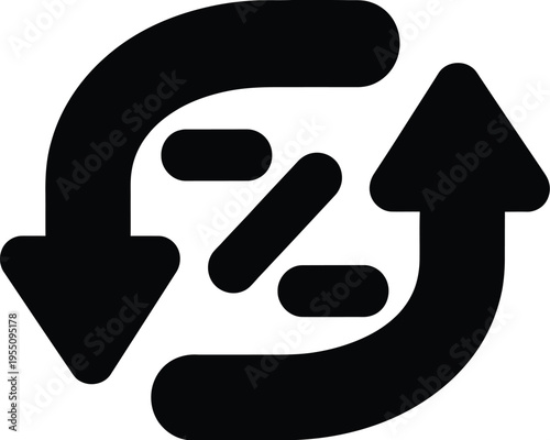 Arrow icon commonly used to represent exchange, transfer, or flow direction. 