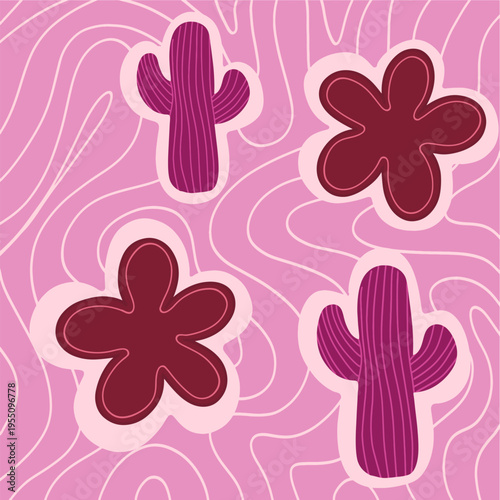 Seamless Retro Wavy Lines