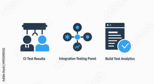Quality control and testing icons: qc test results, inspection, analysis, data, performance, quality, assurance, product, process, manufacturing, engineering, technology, research, development, accura