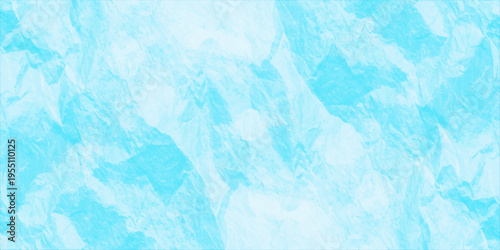 Abstract blue watercolor paint background featuring a frozen ice texture and winter frost pattern on a vintage grunge paper surface