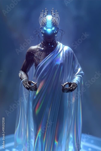 generated animation. Mystical Ascension