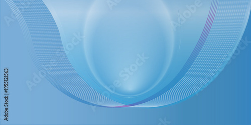 A blue background with a smooth gradient and soft circular overlays. The background features a calming blue tone with a modern, airy texture. Blue gradient background with copy space.