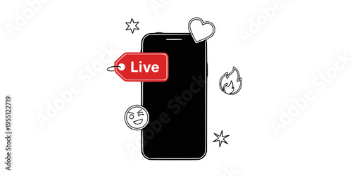 Social Media Live Stream Influencer Icon
