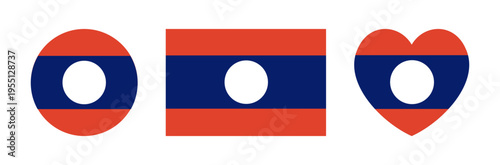 Flag of Laos heart shaped, round, rectangular badges. Circle, rectangle, heart flag Laos buttons, stickers. National Laos flag icons, banners. Free Download Flag of Laos heart shaped, round, rectangular badges. Circle, rectangle, heart flag Laos buttons, stickers. National Laos flag icons, banners. - GFXLoad