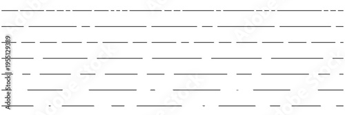 Straight dash line set. Pencil borders design